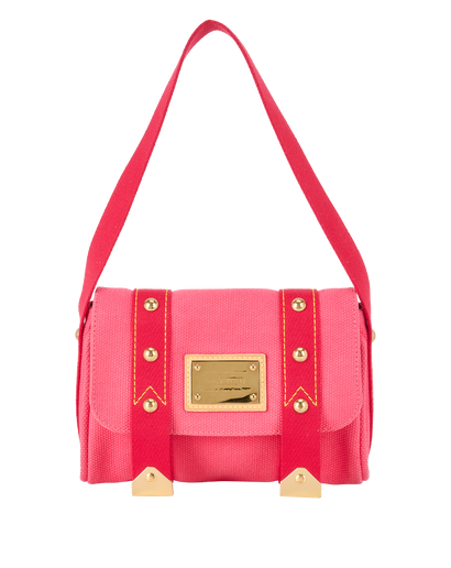 Antigua Besace PM, &pound;410, Handbags, Pink, Canvas, Front view